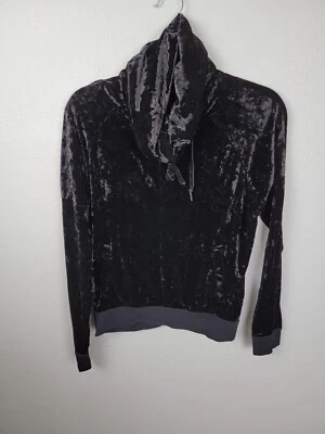 Betsey Johnson Whimsey Goth Crushed Velvet Cowl Pullover Womens Sz M *IMPERFECT* - Image 1 of 4