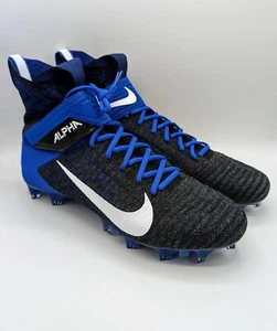 Nike Alpha Menace Elite 2 Flyknit Men's Size 12 Football Cleats Blue BV2077-007 - Picture 1 of 6