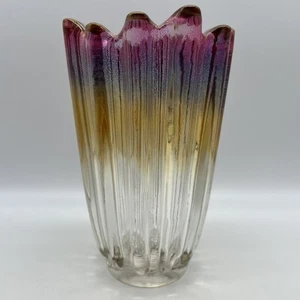 Vintage Federal Glass Co. Celestial Moonglow Iridescent Vase - Picture 1 of 11