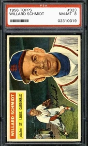 1956 Topps #323 Willard Schmidt (Centered) High End - PSA 8 - Picture 1 of 2