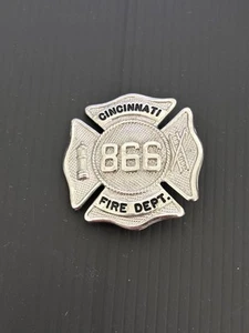 Veraltetes Vintage Cincinnati Ohio 866 Feuerwehr Feuerwehrmann Abzeichen - Bild 1 von 3