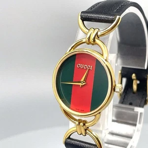 【Mint 】 GUCCI Women's Watch 6000.2L Sherry Line Quartz New Lather Band - Picture 1 of 17