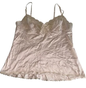 VTG Vassarette Lace Cup Camisole Sz 36 Beige Nude Fairy Romantic - Picture 1 of 7