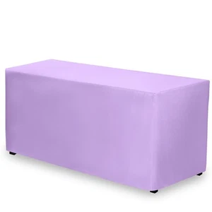 Fitted Tablecloth - 48 x 30 Inch Lavender Fitted Table Cloth for 4 Foot Recta... - Picture 1 of 4