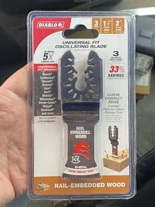 Diablo 3er-Pack Universal Fit Oszillierende Klingen Nagel eingebettetes Holz, 1-1/4" x 2" - Bild 1 von 3