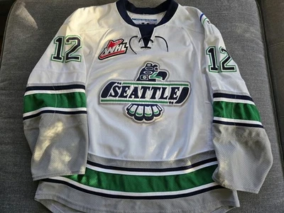 Camiseta deportiva auténtica Seattle Thunderbirds Ryan Gropp #12 Reebok CHL WHL talla 54 Foto 1 de 4
