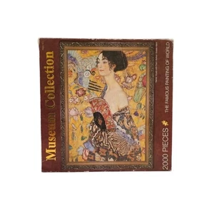 MUSEUM COLLECTION 2000 PIECES JIGSAW PUZZLE by Gustav Klimt - lady with fan - Picture 1 of 7