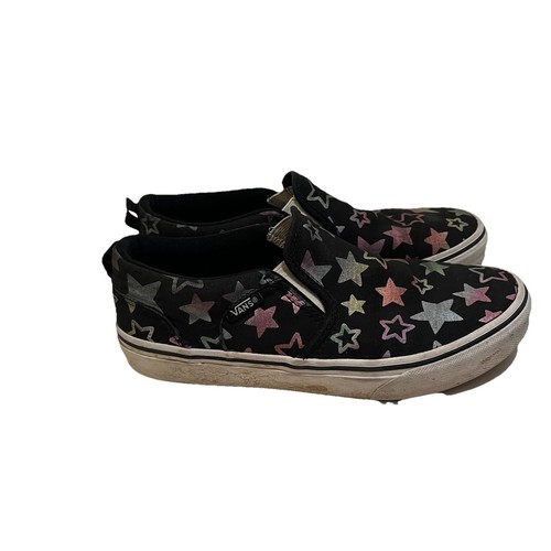 Scarpe sneakers Vans classiche slip on stampa stelle multicolore giovani taglia 4 bambino