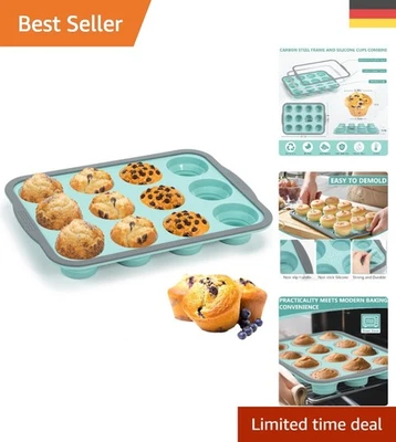Hochwertige Muffin Backform für 12 Muffins mit Antihaftbeschichtung – BPA-frei - Bild 1 von 4