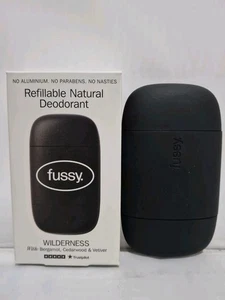 Fussy Deodorant Wilderness Refillable Natural 24 Hour Protection Black Vegan - Bild 1 von 6