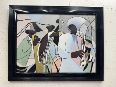 Pintura original firmada Woodville afroamericana jazz at Takoma Station Foto 1 de 4
