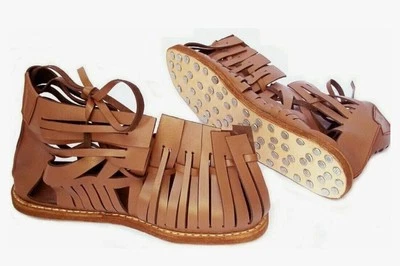 Mens Medieval Roman Shoes LARP Boot Double Viking Renaissance Medieval Size 9 - Image 1 of 3