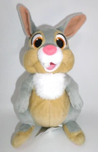 Disney Klopfer Plüsch grau hellbraun weiß bestickte Augen 8 Zoll Stofftier Bambi - Bild 1 von 6
