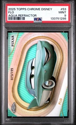 2025 Topps Chrome Disney Flo Aqua Refractor 25/199 PSA 9 #53 - Bild 1 von 3