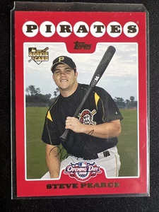 2008 Topps Opening Day #206 Steve Pearce Rookie RC Red Pittsburgh Pirates - Picture 1 of 4