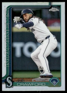 2025 Topps Chrome J.P. Crawford REFRACTOR #181 Seattle Mariners - Picture 1 of 2