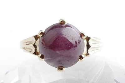 Sternrubin Ring 15,1ct 585 14K Gelb Gold Gr. 58 * - Bild 1 von 4