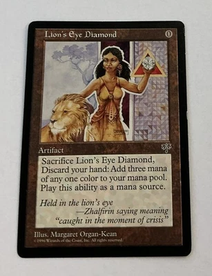 Lion's Eye Diamond Mirage LP Lightly Played MTG Magic the Gathering -- S2G -- - Image 1 of 2