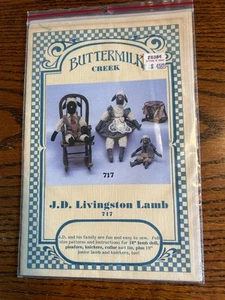 Vintage 1986 Buttermilk Creek JD Livingston Lamm Muster 717 UNCUT 2 Größen - Bild 1 von 2