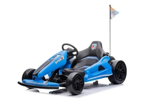 Kinder Drift Elektro GoKart in Blau – Kart mit 2 Motoren, 10km/h, LED, Musik,24V - Bild 1 von 12