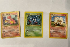Glutexo , Arkani, Tangela 1999 Pokemon Karte Deutsch Leicht Bespielt Basis Set - Bild 1 von 2