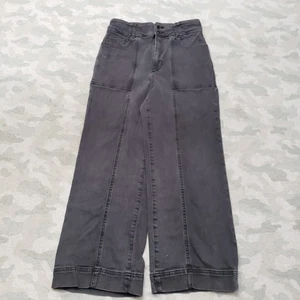 Pilcro Jeans Womens 29 Black Pockets Wide Leg - Picture 1 of 12