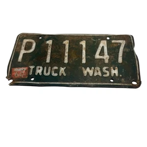 Placa de licencia original de camión Washington 1960 #P 11147 - Imagen 1 de 2