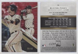 2019 Topps Gold Label Class 2 Red /50 Buster Posey #54