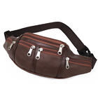 Mens Chest Bag Genuine Leather Business Crossbody Wallet Pouch Waist Bum Bags