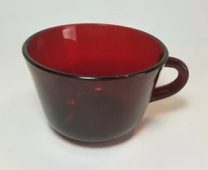Anchor Hocking Royal Ruby Red Glass Tea Coffee Cup Punch Mug Vintage - Picture 1 of 6