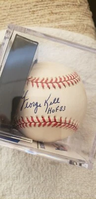 GEORGE KELL HALL OF FAME PSA/DNA AUTHENTICATED AUTOGRAPHED BASEBALL - Image 1 of 3