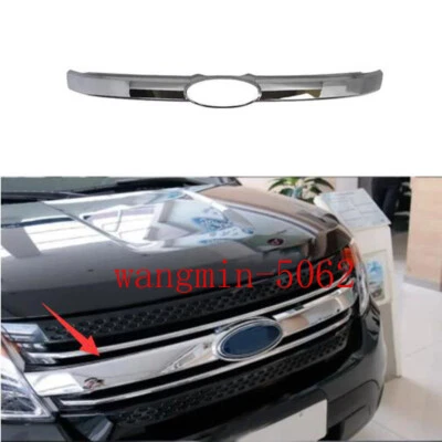 For Ford Explorer 2011-2015 ABS Chrome Front Center Grille Grid Cover Trim - Image 1 of 4
