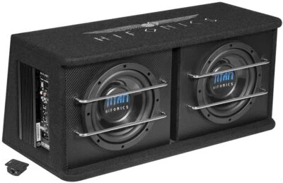 Hifonics TDA200R 2 x 20 cm 8 Zoll Aktiv-Dual-Bassreflex Subwoofer
