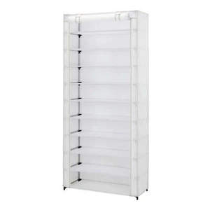 10 Shelf Organizer Shoe Rack with Cover to Hold 30 Pair Shoes, 31.5 in W X 13.46 - Picture 1 of 12