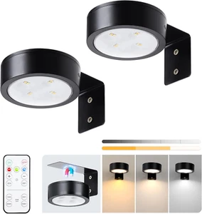 2-Pack Picture Light Battery Operated Remote LED Painting Lights Wall Decor New - Picture 1 of 12