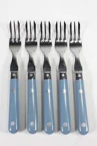 (5) Washington Forge Mardi Gras Blue Cocktail Fork Replacement Lot - Picture 1 of 4