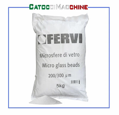 SACCO MICROSFERE DI VETRO PER SABBIATRICE GRANA 200 ~ 300 FERVI 0581
