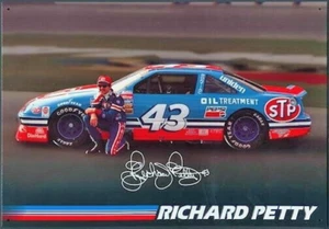 1995 Original Large Richard Petty & Car # 43 Licensed Metal Sign "NEW OLD STOCK" - Picture 1 of 2