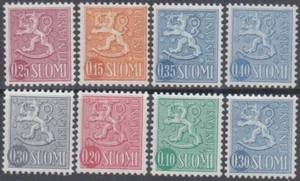 FINLAND Sc # 400-405A MNH SHORT SET of 8 LOW VALUES - DEFINITIVES - Picture 1 of 1
