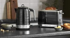 Russell Hobbs Inspire 2 Slice Toaster & Kettle Set, Black FREE & FAST DELIVERY