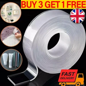 Nano Double Sided Tape Heavy Duty Strong Stick Mounting Gel Tape Poster Adhesive - Picture 1 of 17