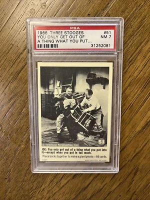 1966 The 3 Stooges #51 You Only Get Out of a Thing What You Put... PSA 7 - Image 1 of 2