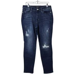 Judy Blue Boyfriend Jeans Gr. 32 High Rise Dark Wash Distressed Stretch 32x30 - Bild 1 von 17