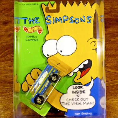 Hot Wheels Vintage Scene Machines The Simpsons Family Camper 1990 Baja Breaker - Image 1 of 3