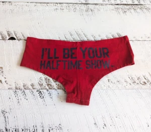 Victoria’s Secret PINK Size XS Red Houston Texans Halftime Show Ruched Hipster - Picture 1 of 5