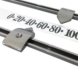 Snooker Scoreboard Parts Kit Number Strip Rails Pointers (BLACK Chrome) - Picture 1 of 4