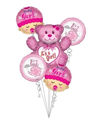Ramo globo elefante y oso It's a Girl (5 globos) - Viva Party Foto 1 de 4