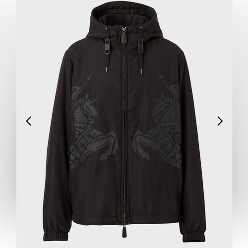 Giacca Burberry uomo XL Stangford nera con cappuccio