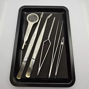 Professional Tweezer Kit Gold Prospecting Sniping Magnifier Precision 6 Pieces - Foto 1 di 6
