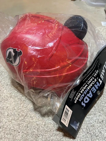 New Jersey Devils Vintage Helmet Heads Foam Head Hat NHL Hockey New Cover